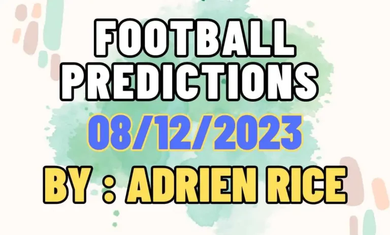 Discover expert football predictions for today's exciting matches on 08122023. Stay ahead with insightful analysis and tips on key clashes in major leagues.