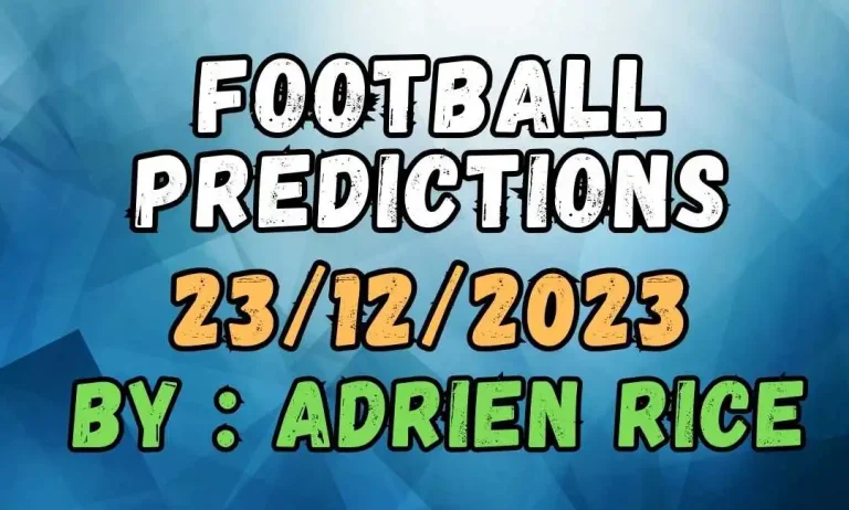 Explore expert football predictions for 23122023 by Adrien Rice. Get insights on Liverpool vs Arsenal, Tottenham vs Everton, and more. Stay ahead in the game